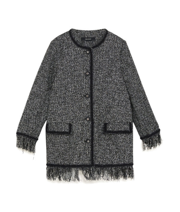 Tweed Jacket With Metallic Thread