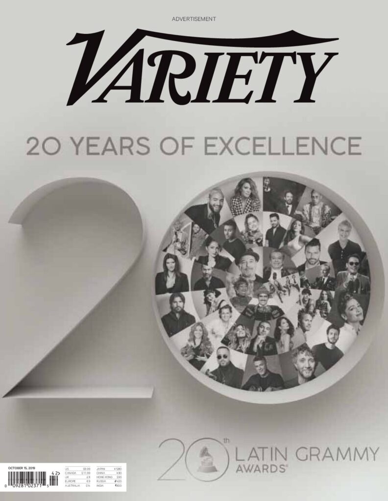 Latin Grammy Front Cover — as it appeared in Variety